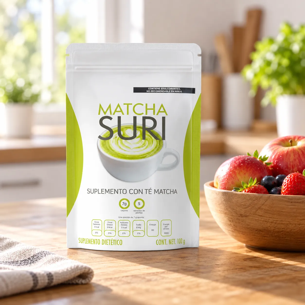 Matcha Suri — the package in everyday use