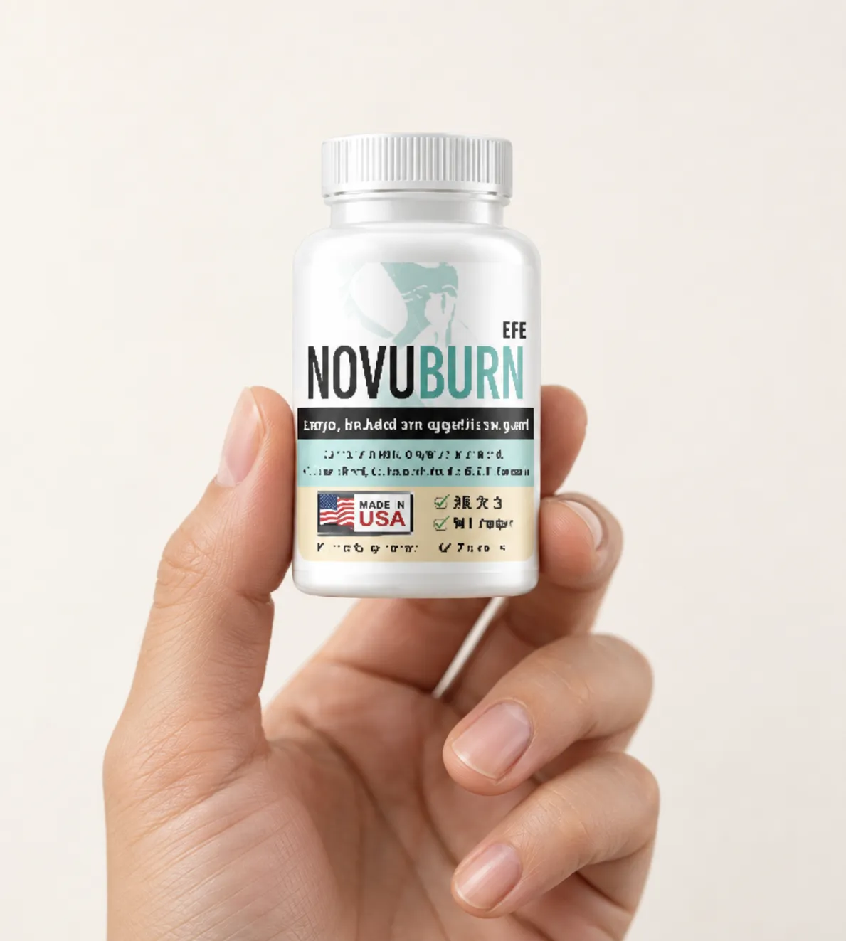 NovuBurn — the package held in a hand